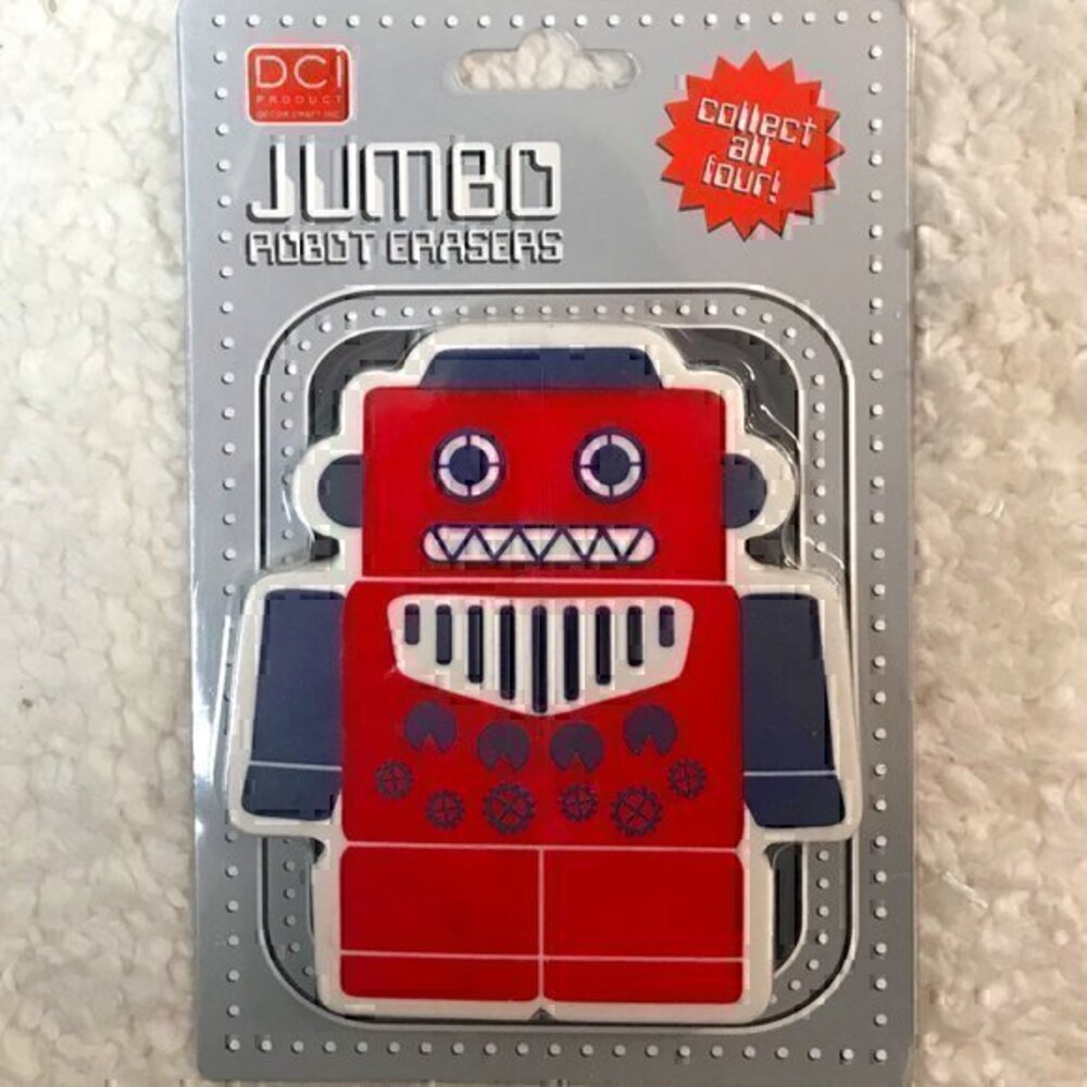 🎉 2/$10 DCI Jumbo "Robot" Eraser